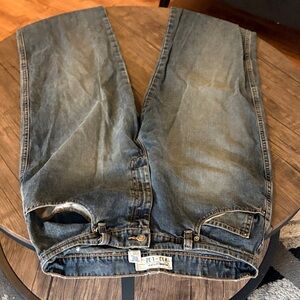 Pure Collection Men's Faded Blue Relaxed Jeans